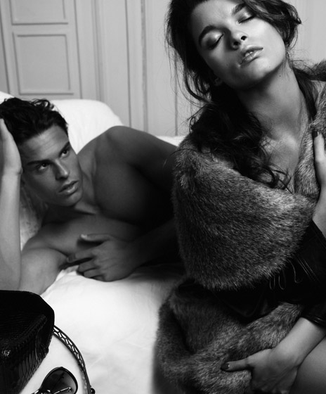 Baptiste Giabiconi & Crystal Renn by Karl Lagerfeld