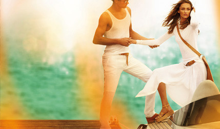 Simon Nessman & Karmen Pedaru by Mario Testino