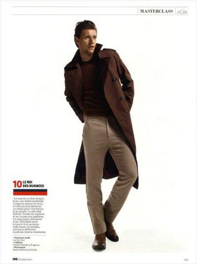 Sasha Knezevic Magazine GQ France Issue October 2011