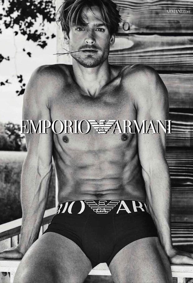 Supermodel Jason Morgan Models Emporio Armani Underwear