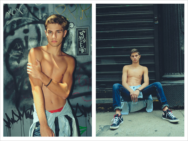 Fresh Faced Logan Weeks at Frame Model Management builds up his portfolio w...
