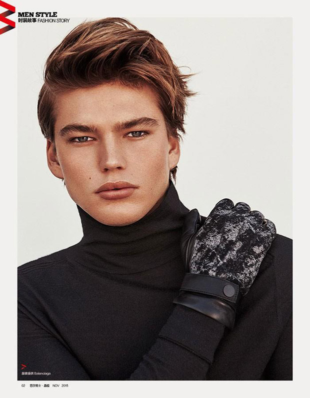 Jordan Barrett for Harper's Bazaar China by Shxpir