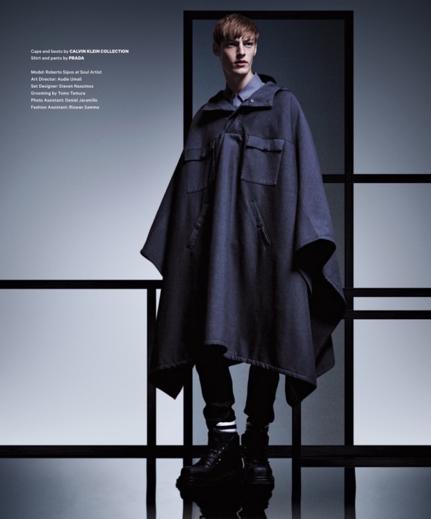 Roberto Sipos In All Black Essential Homme Magazine - Male Model Scene