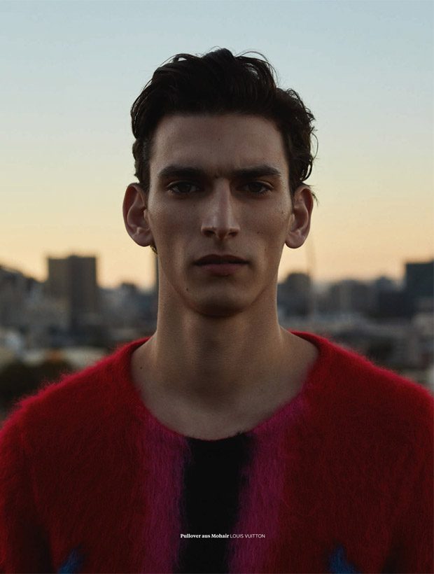 Thibaud Charon Models Louis Vuitton for L'Officiel Hommes Germany