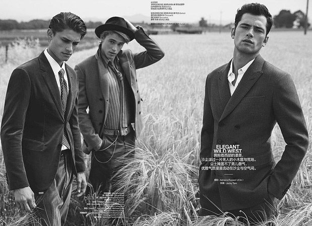 Sean O'Pry, Michael Gioia & Thyme Stidworthy for GQ Japan