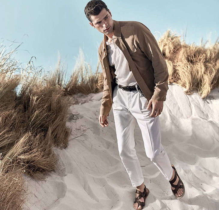Supermodel Sean O'Pry Poses in Beymen Spring Summer 2020 Loo