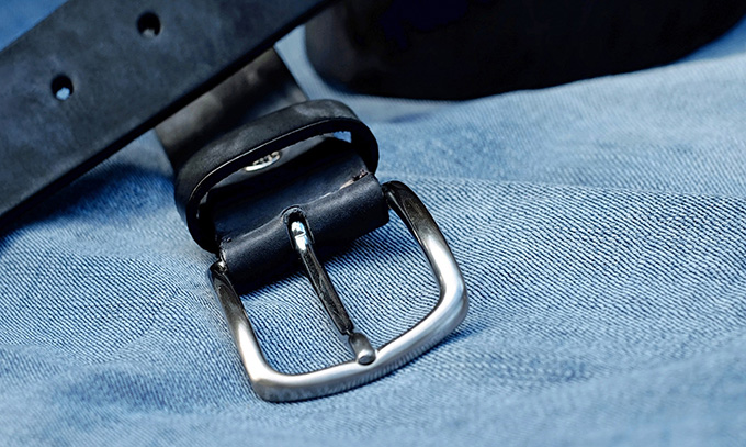 Accessories Belts Leather Belts Bernd Berger Leather Belt blue casual look 