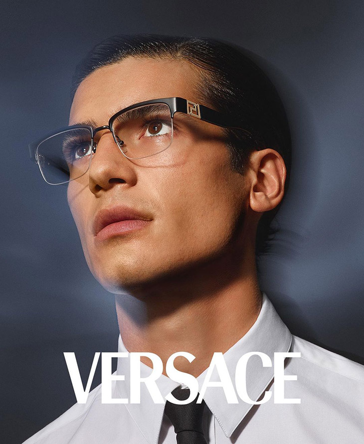 Davide Lenoci is the Face of Versace Fall Winter 2020 Eyewear Collection