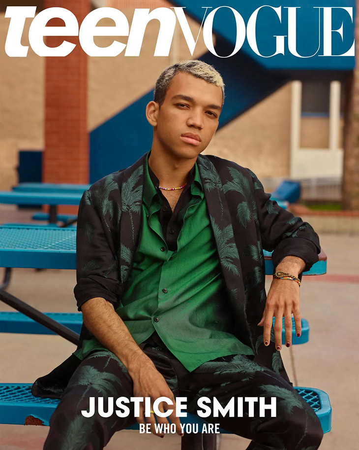 Justice Smith is the Cover Boy of TEEN Vogue May 2021 Issue