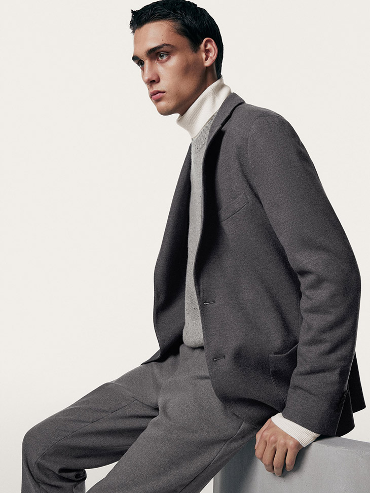 Ludwig Wilsdorff Poses in Massimo Dutti Fall Winter 2021 Collection