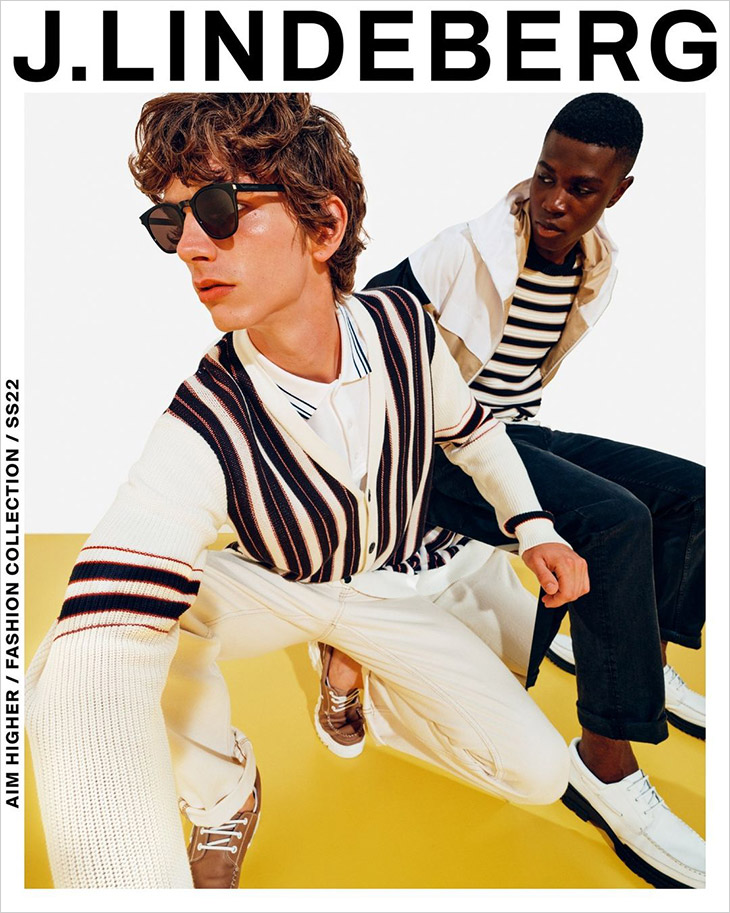 Brian Kamara & Erik Van Gils Model J.LINDEBERG Spring Summer 2022 Looks