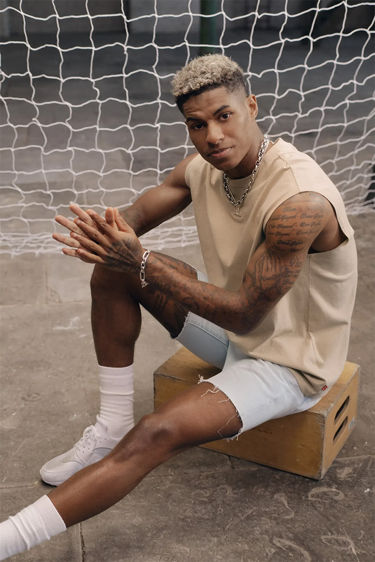 A$AP Nast & Marcus Rashford Model LEVI'S 501 Jeans Collection