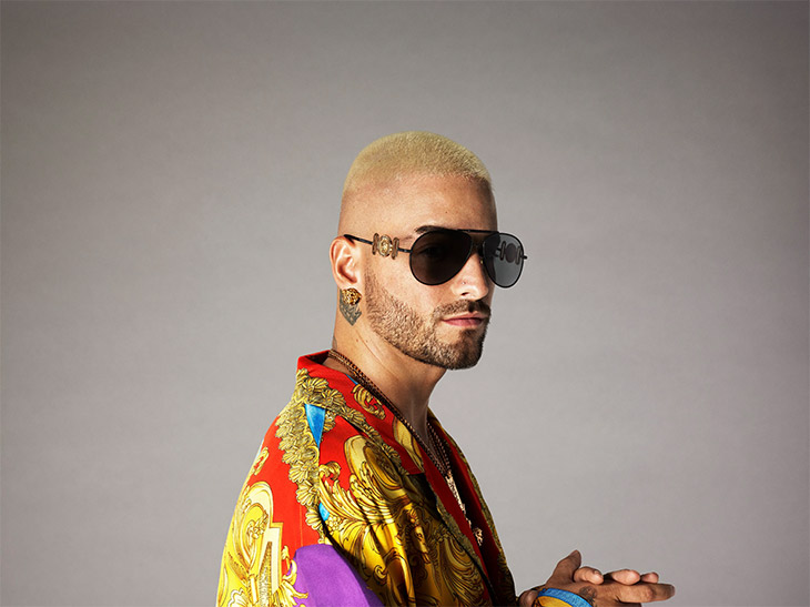 Maluma Models VERSACE Spring Summer 2022 Eyewear Collection