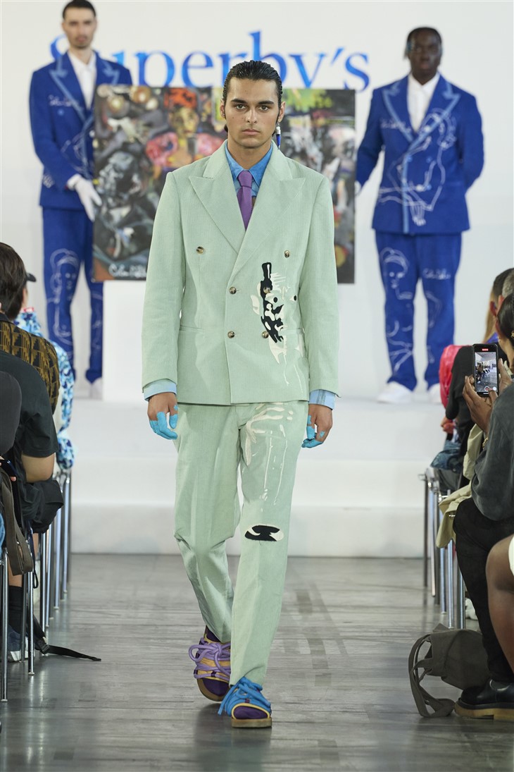 PFW: KIDSUPER Spring Summer 2023 Collection - Male Model Scene