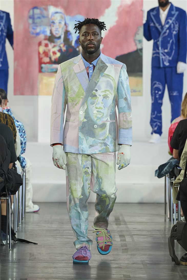 PFW: KIDSUPER Spring Summer 2023 Collection - Male Model Scene