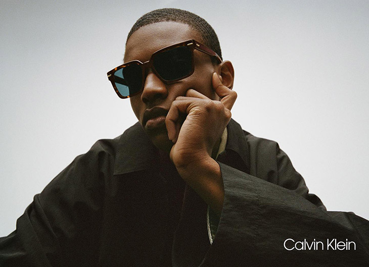 Malik Anderson Models Calvin Klein Fall Winter 2022 Eyewear