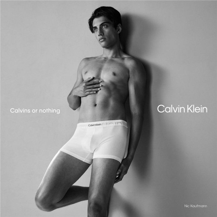 Nic Kaufmann Poses for CALVIN KLEIN Calvins or Nothing Campaign - Male  Model Scene