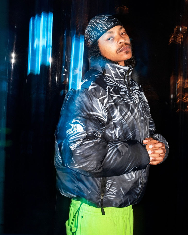 Joshua Christopher Bundled-Up In A Gucci x The North Face Hooded