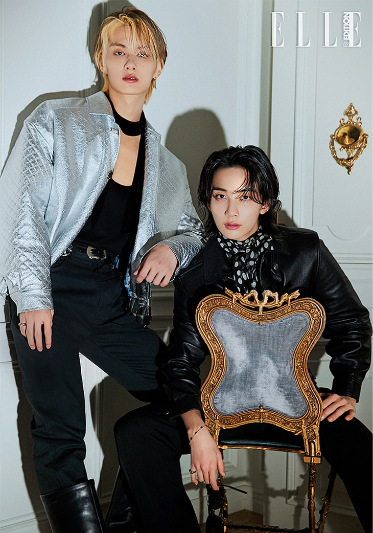 Seventeen Members Jeonghan and Jun Cover Elle Korea