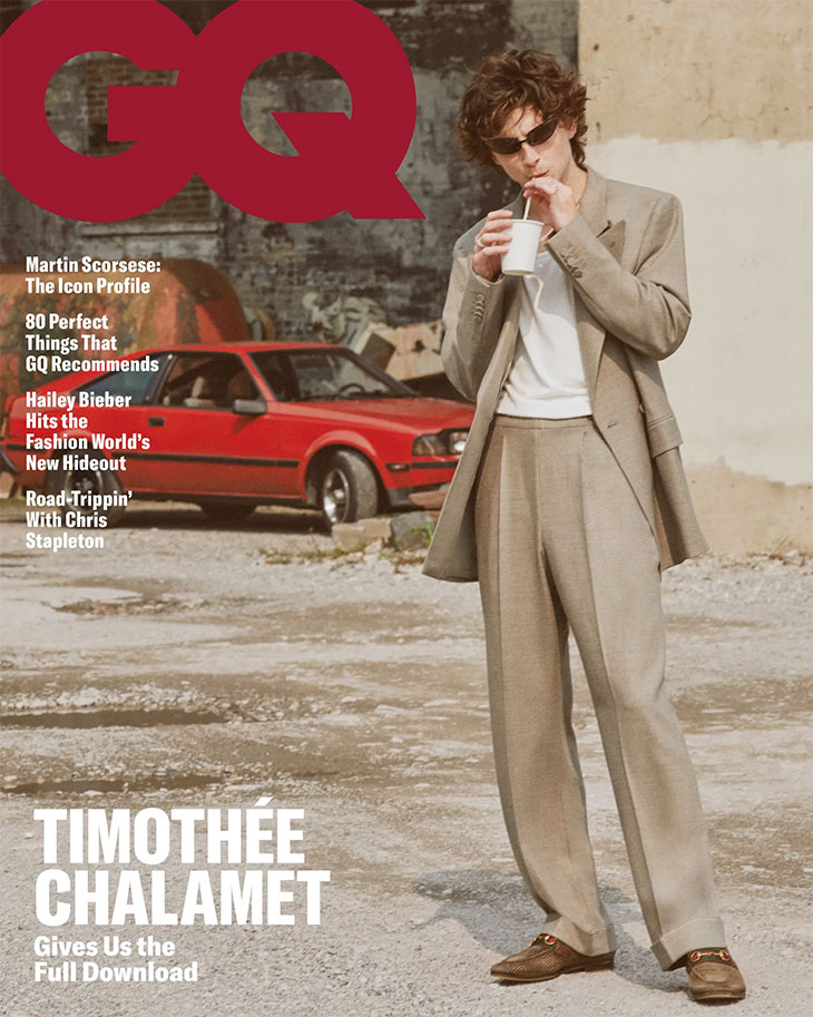 Timoth e Chalamet Covers British GQ November 2023