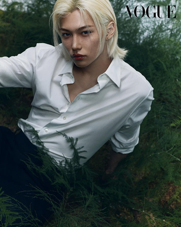 Stray Kids Member Felix Poses for Vogue Korea February Issue