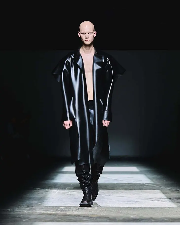 latex rain coat